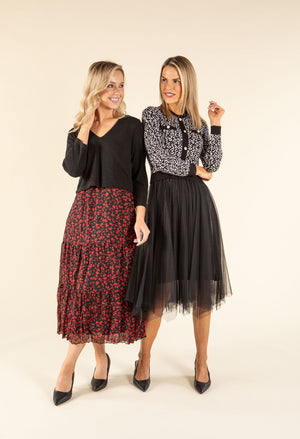 2 in 1 Look Floral Dress