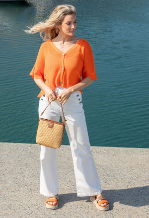 Cropped Knit Cardigan