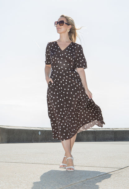 Pretty Polka Dot Midi Dress