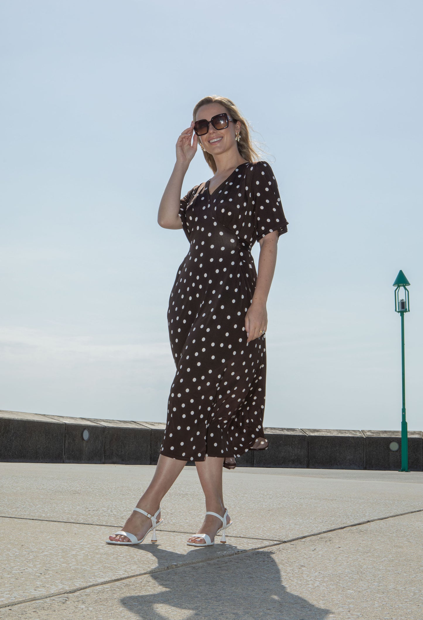 Pretty Polka Dot Midi Dress