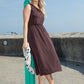 Soft Cowl Neck Midi Dress
