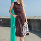 Soft Cowl Neck Midi Dress
