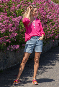 Brielle Aztec Trim Blouse