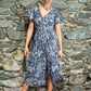 Canon Leaf Print Midi Dress