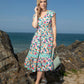 Button Front Floral Dress