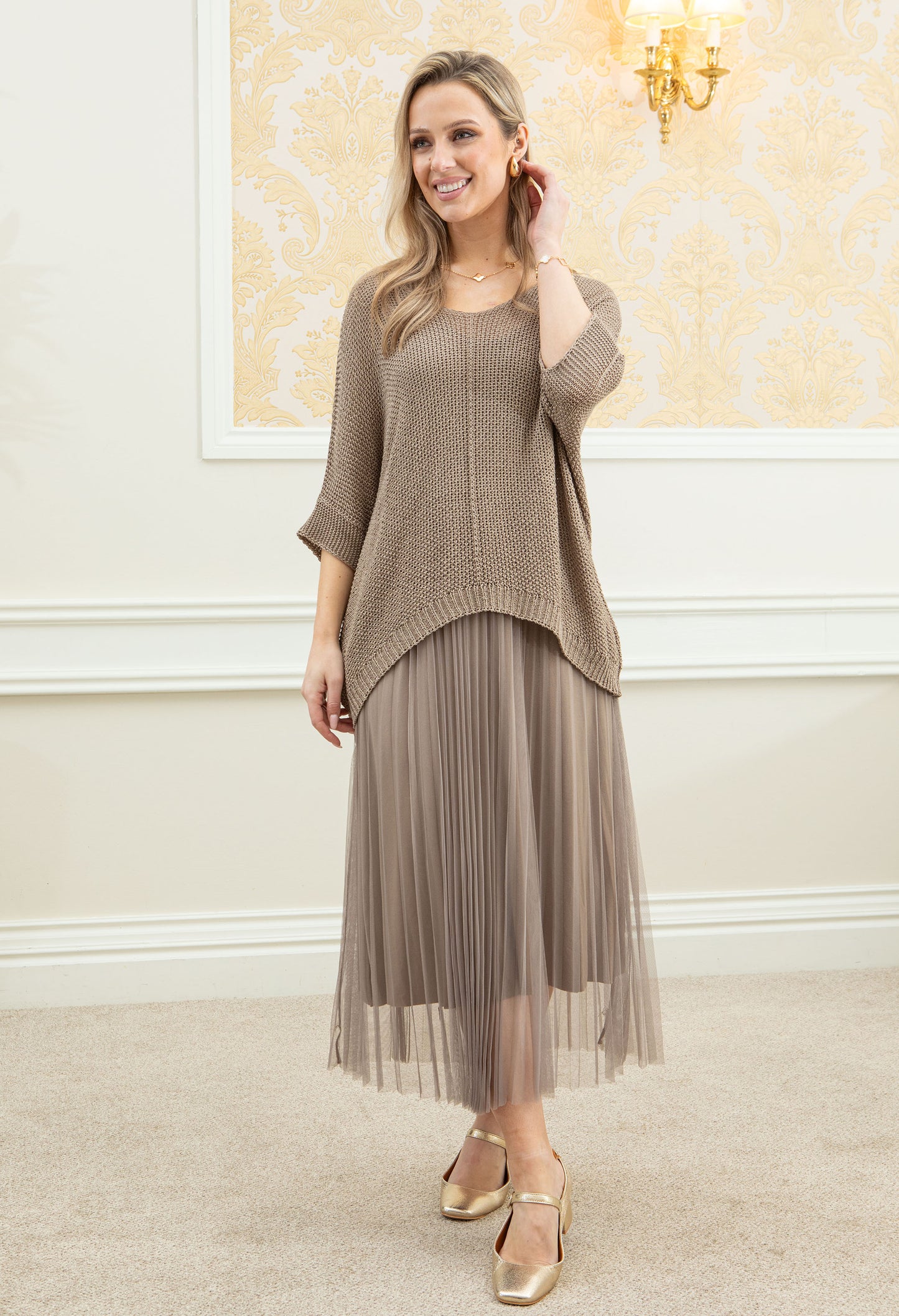 2 Piece Plisse Dress