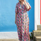Zia Puff Sleeve Floral Midi Dress