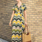 Mosaic Chevron Print Midi Dress