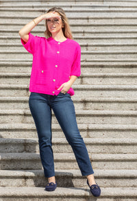 Buttoned Knit Cardigan