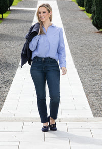 "Ab"solution® Indigo High Rise Straight Leg Jeans