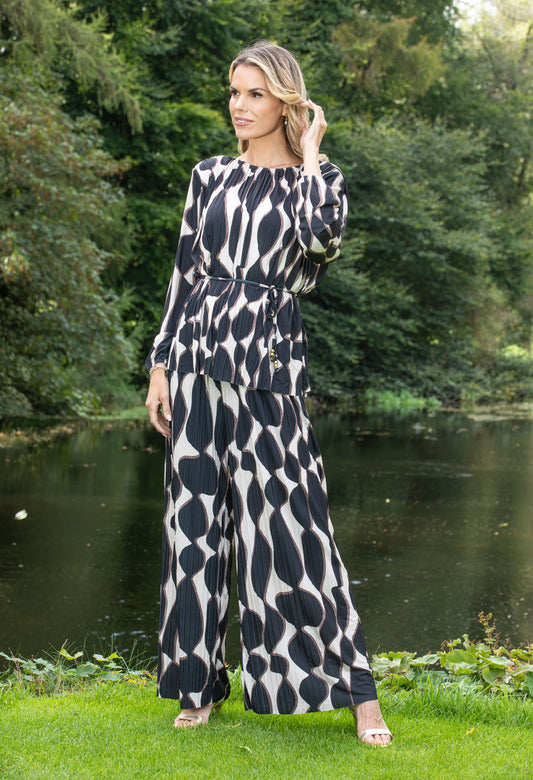 Retro Plisse Pleated Co-Ord