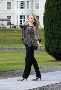 Gold Detail Crinkle Trousers