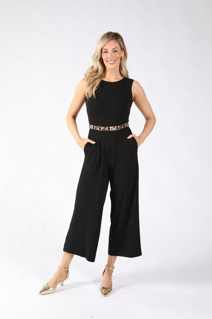 Wide Leg Belted Jumpsuit