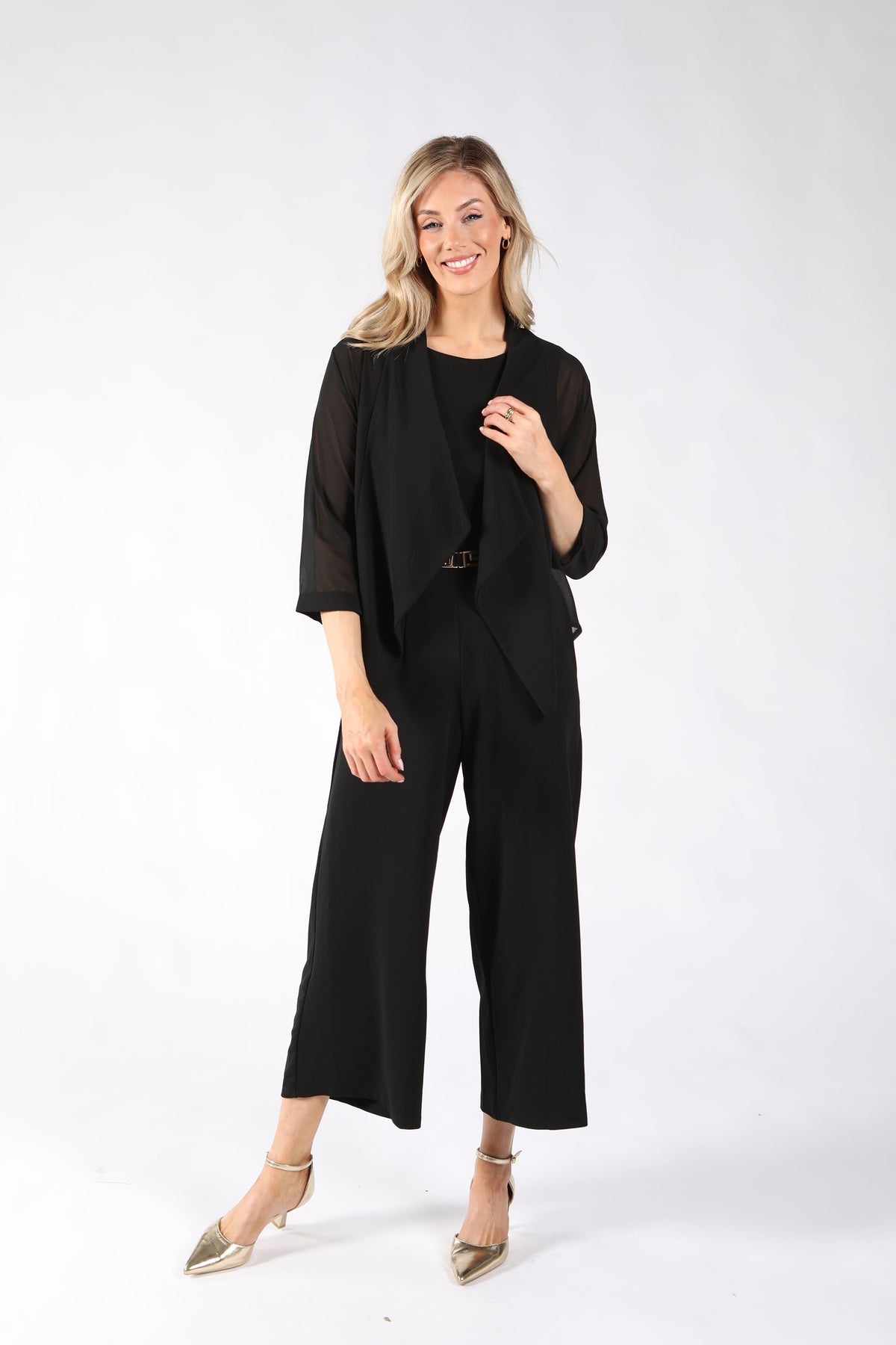 Mesh Open Front Cardigan