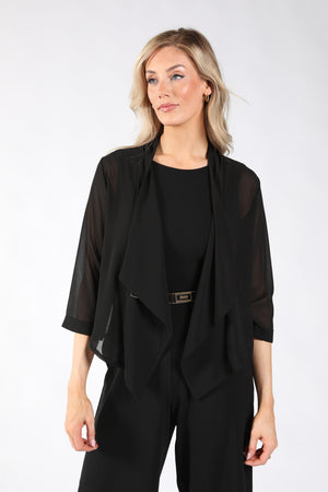 Mesh Open Front Cardigan