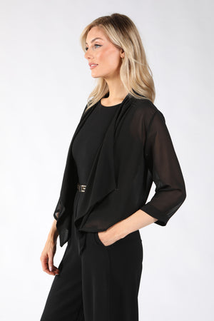 Mesh Open Front Cardigan