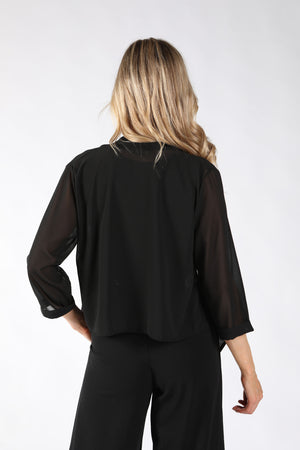 Mesh Open Front Cardigan
