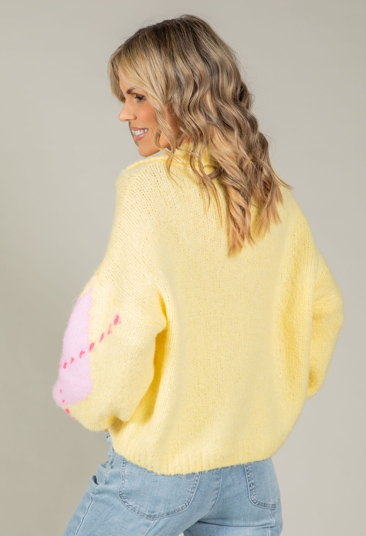 Argyle Design V-Neck Knit Jumper