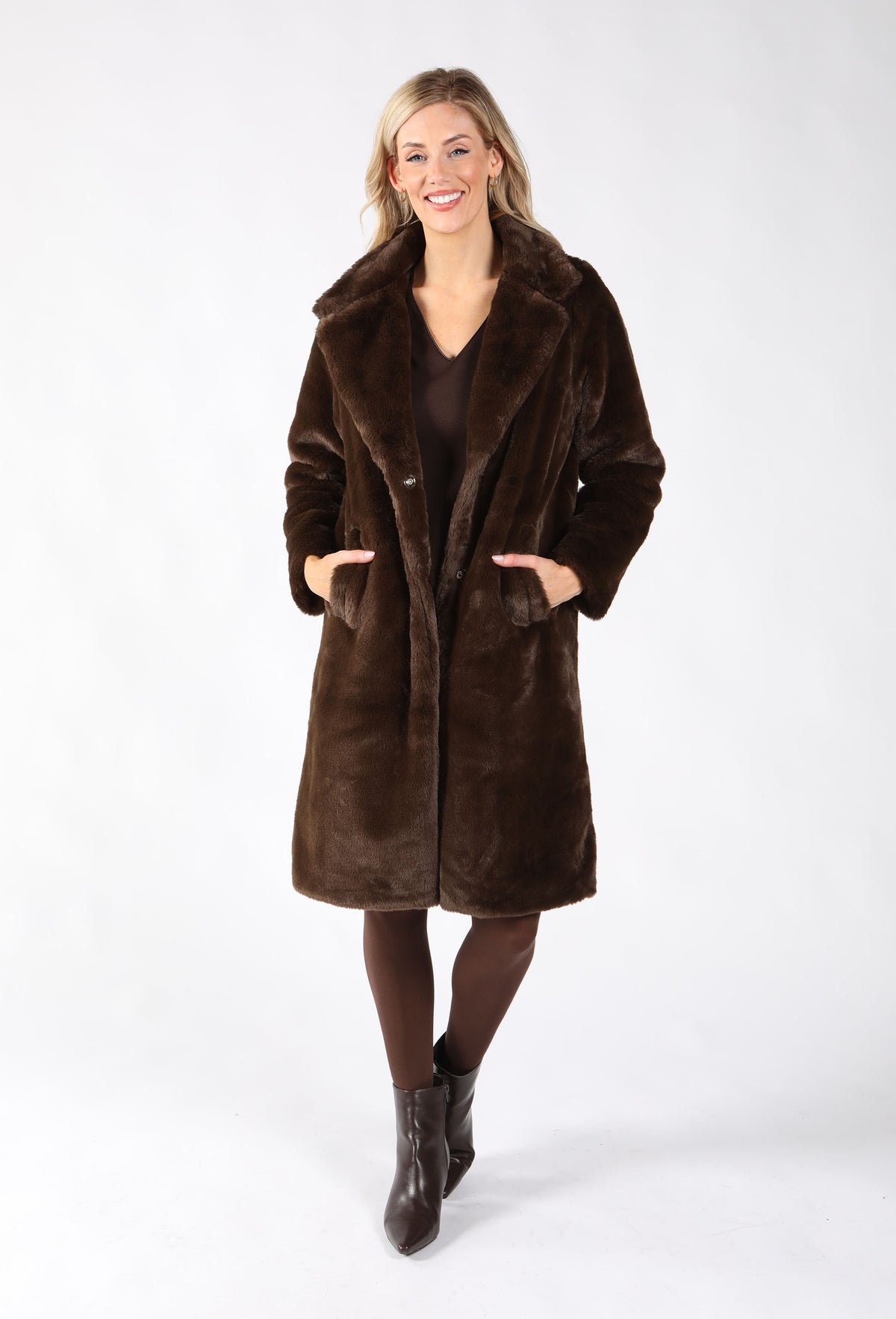 Faux Fur Coat, view 3 – Pamela Scott
