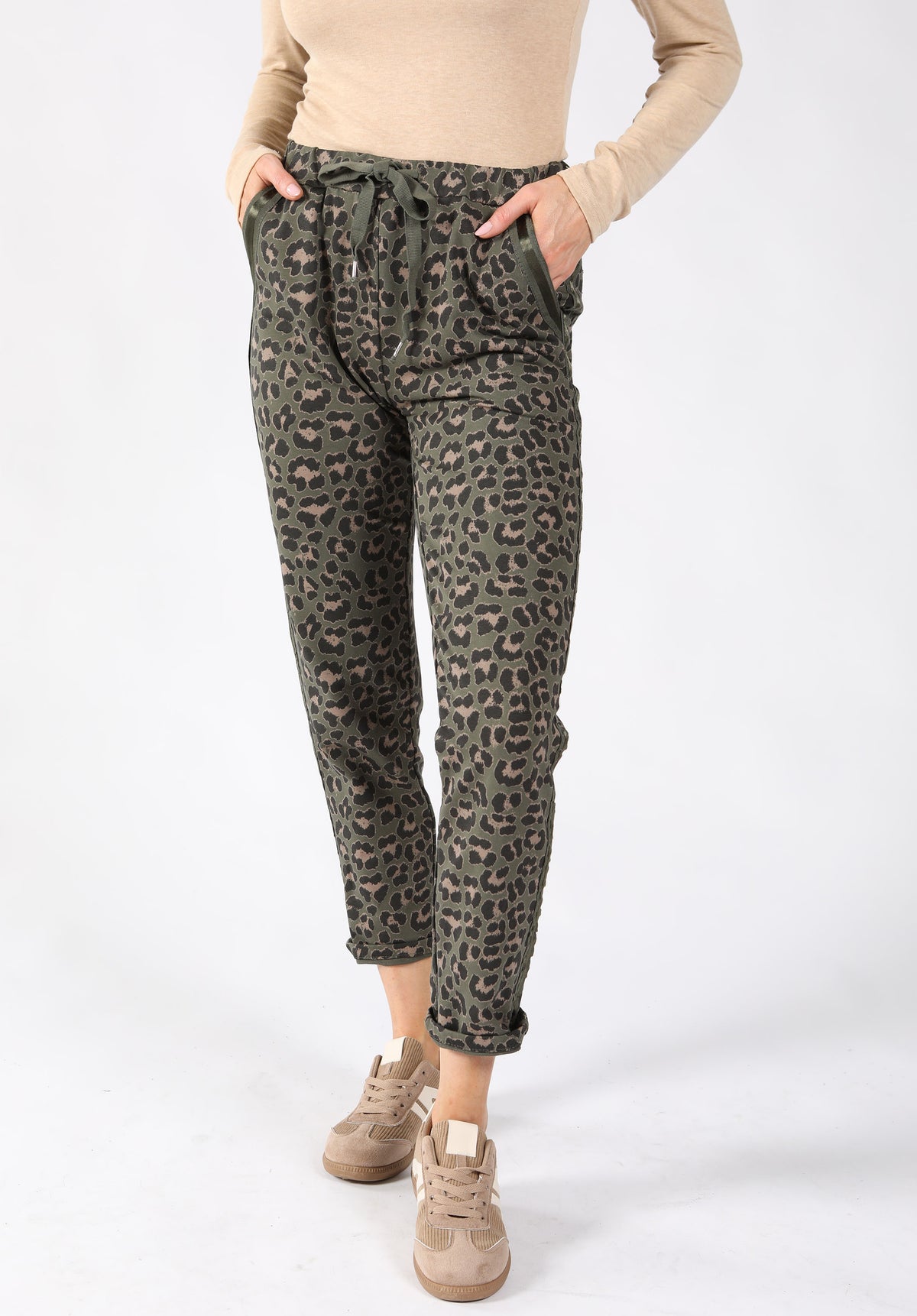 Leopard Print Side Detail Joggers