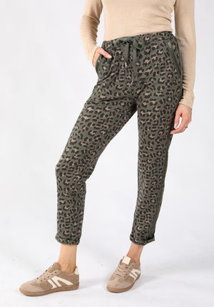 Leopard Print Side Detail Joggers