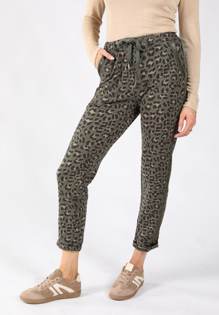 Leopard Print Side Detail Joggers