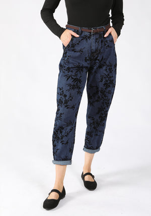Floral Flock Jeans