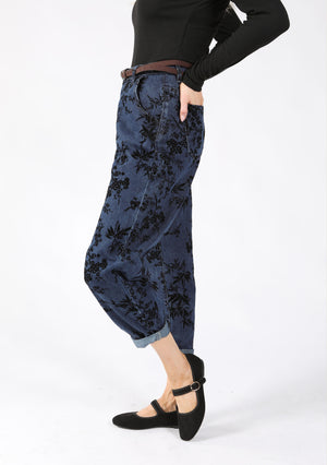 Floral Flock Jeans