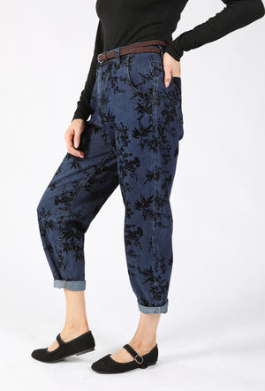 Floral Flock Jeans