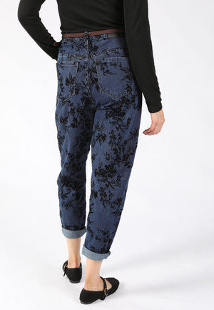 Floral Flock Jeans