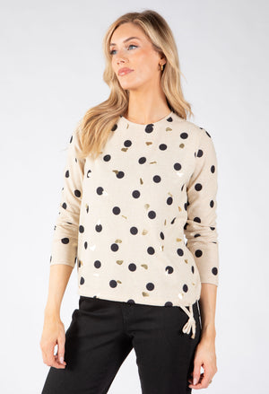 Fine Knit Polka Dot Top