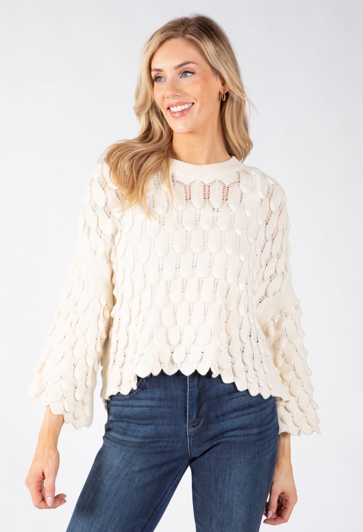 Scalloped Knit Jumper