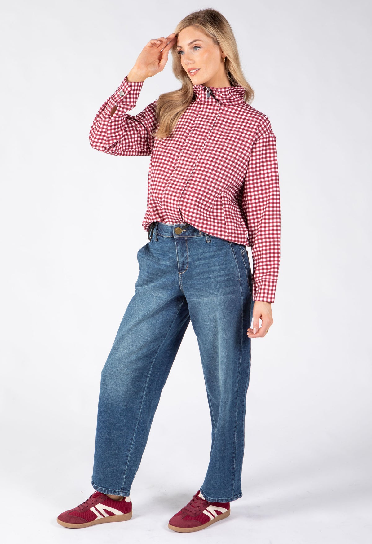 Gingham Bomber Jacket