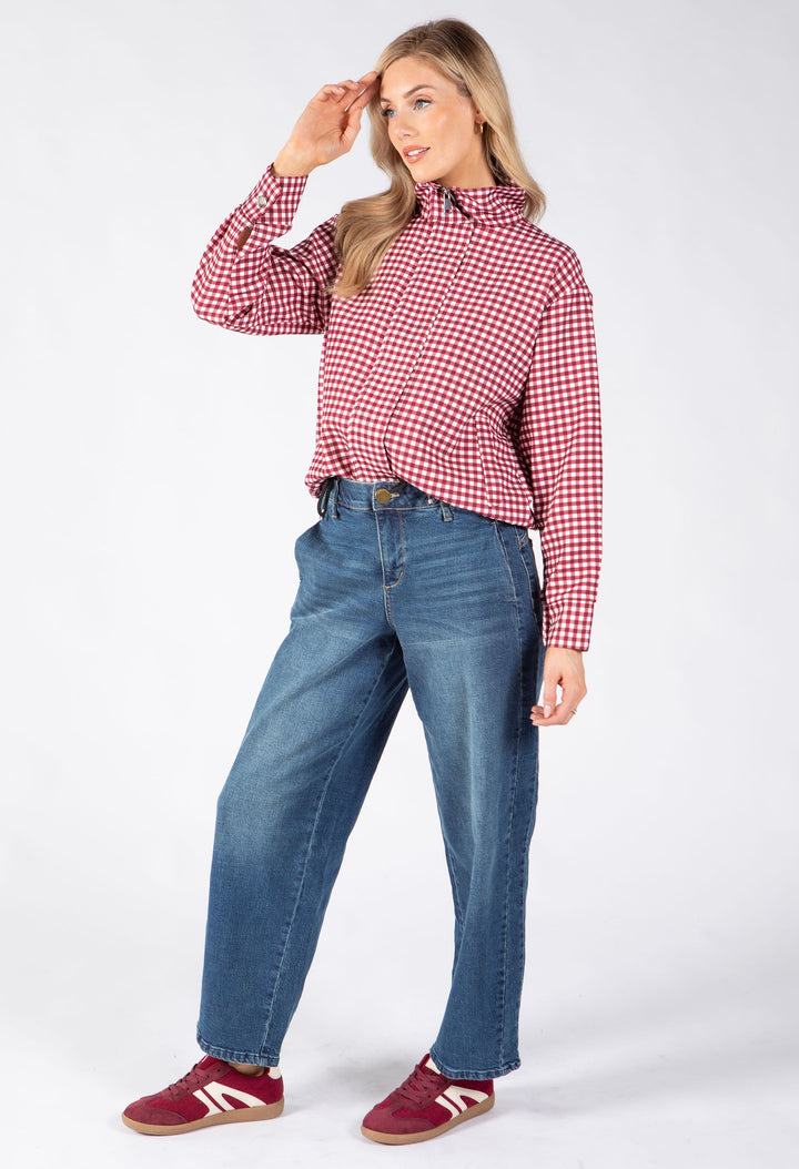 Gingham Bomber Jacket