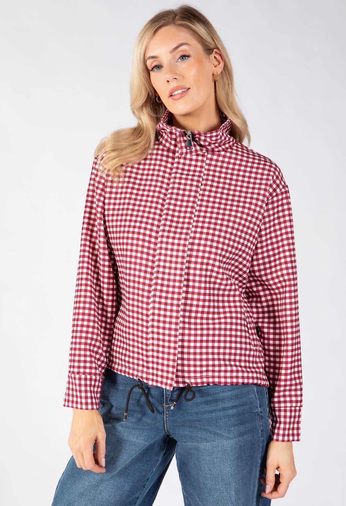 Gingham Bomber Jacket