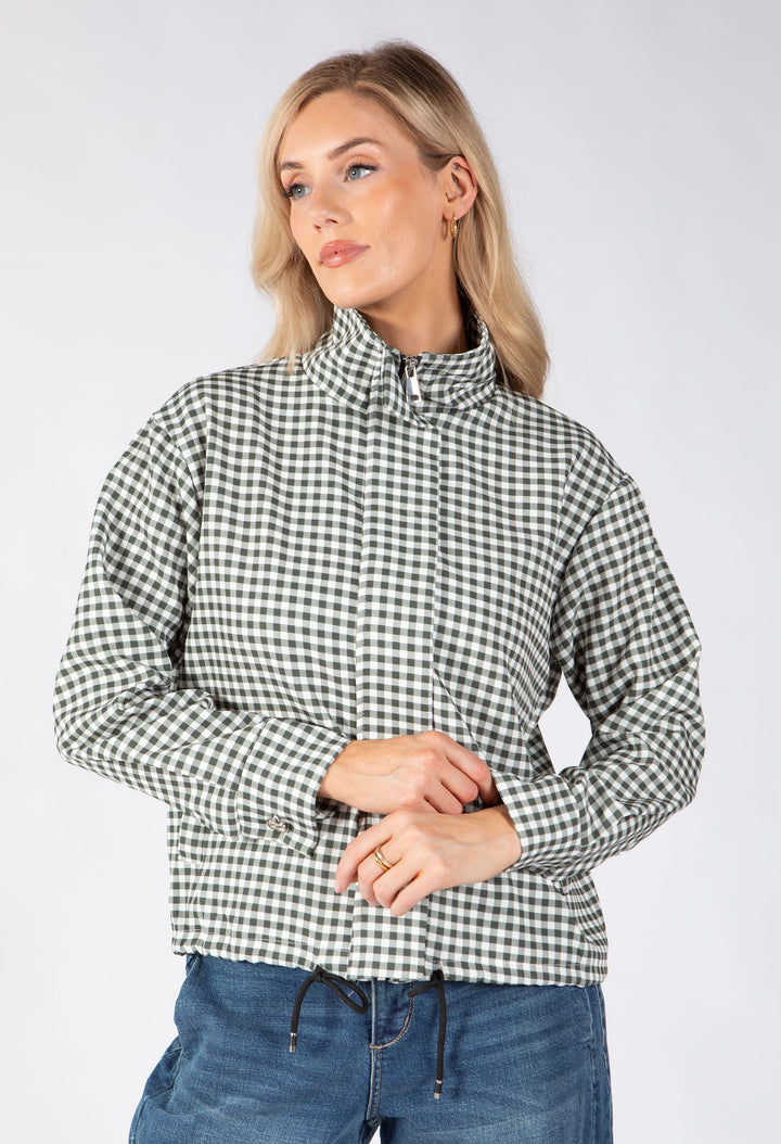 Gingham Bomber Jacket