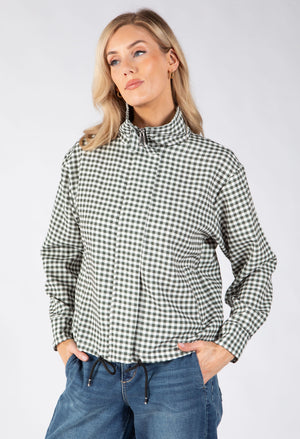 Gingham Bomber Jacket
