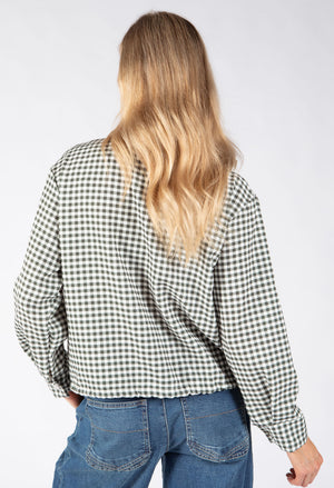 Gingham Bomber Jacket