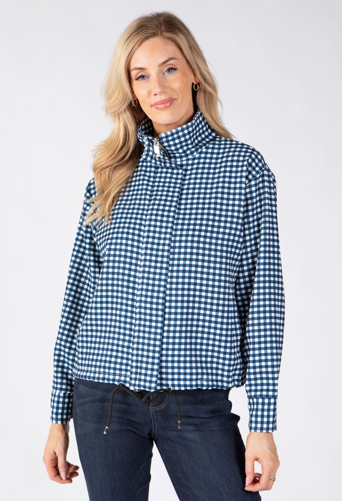 Gingham Bomber Jacket