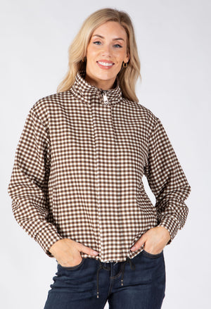 Gingham Bomber Jacket