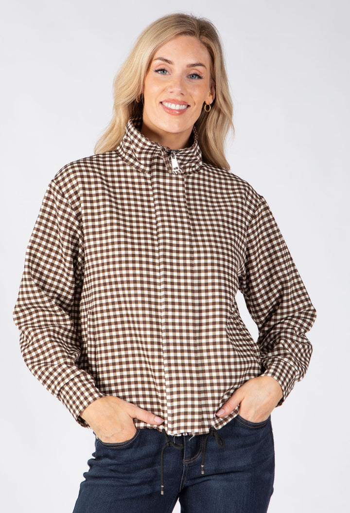 Gingham Bomber Jacket