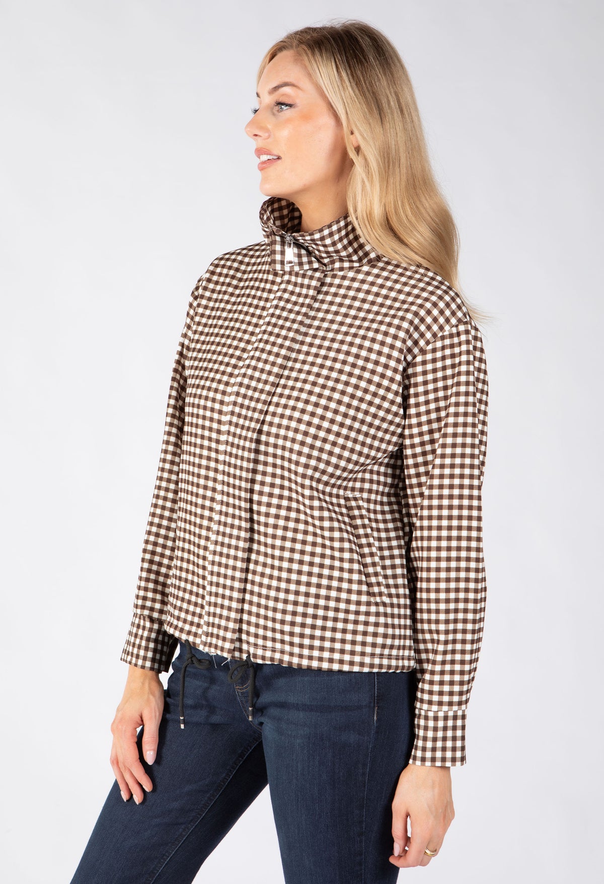 Gingham Bomber Jacket