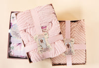 Hooded Jacquard Dressing Gown