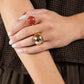 Molten Red Stone Ring Set