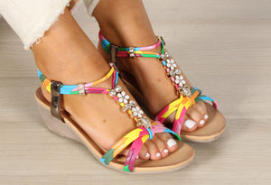 Diamond and Floral Wedge
