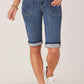 Indigo Denim "Ab"solution High Rise Cuffed Hem Repreve Bermuda Short