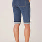 Indigo Denim "Ab"solution High Rise Cuffed Hem Repreve Bermuda Short