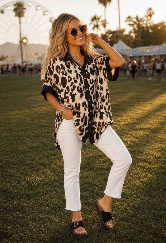 Silky Leopard Shirt