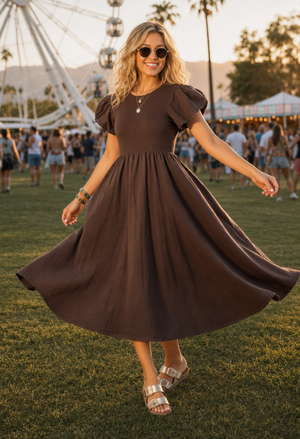 Puff Sleeve Summer Dress