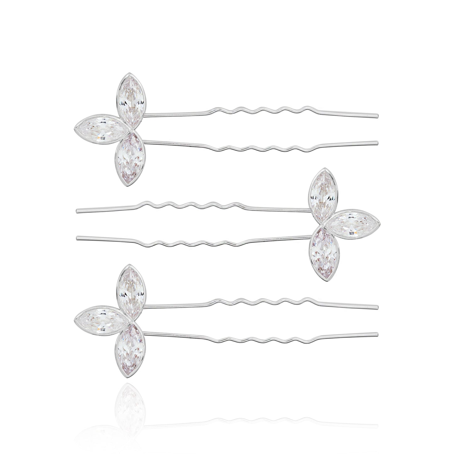 HAPPY EVER AFTER HAIR ACCESSORIES | CRYSTAL LEAF HAIR PINS